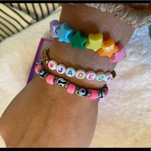 Pink & blue Evil Eye bracelet 👁